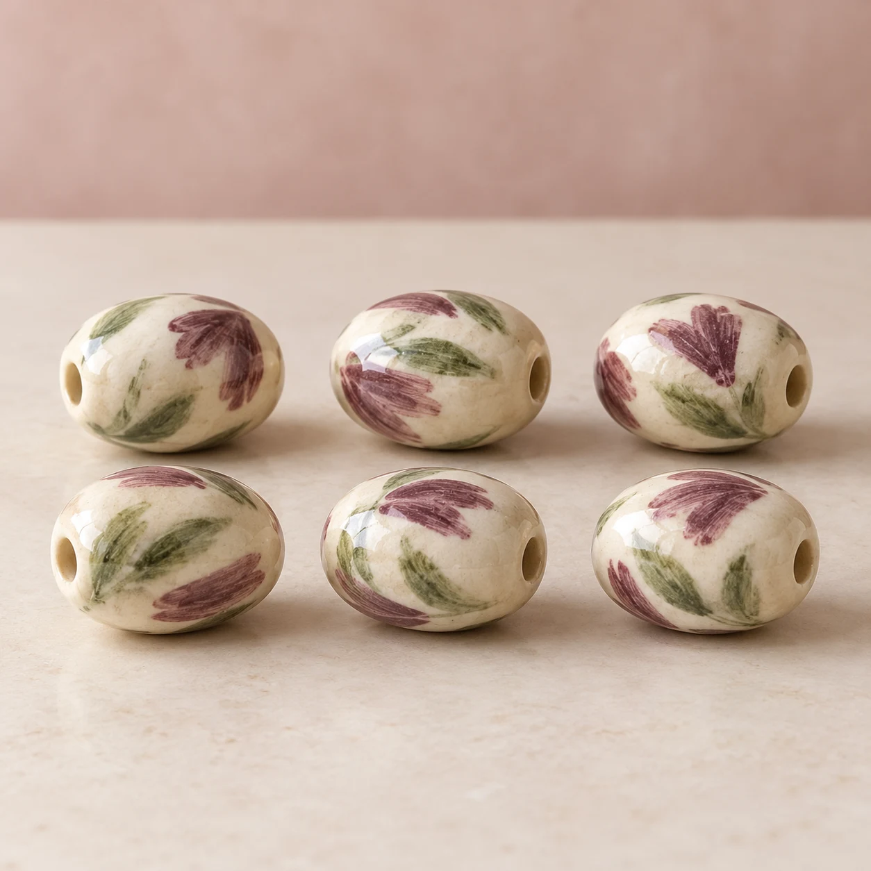 Ceramic focal bead set